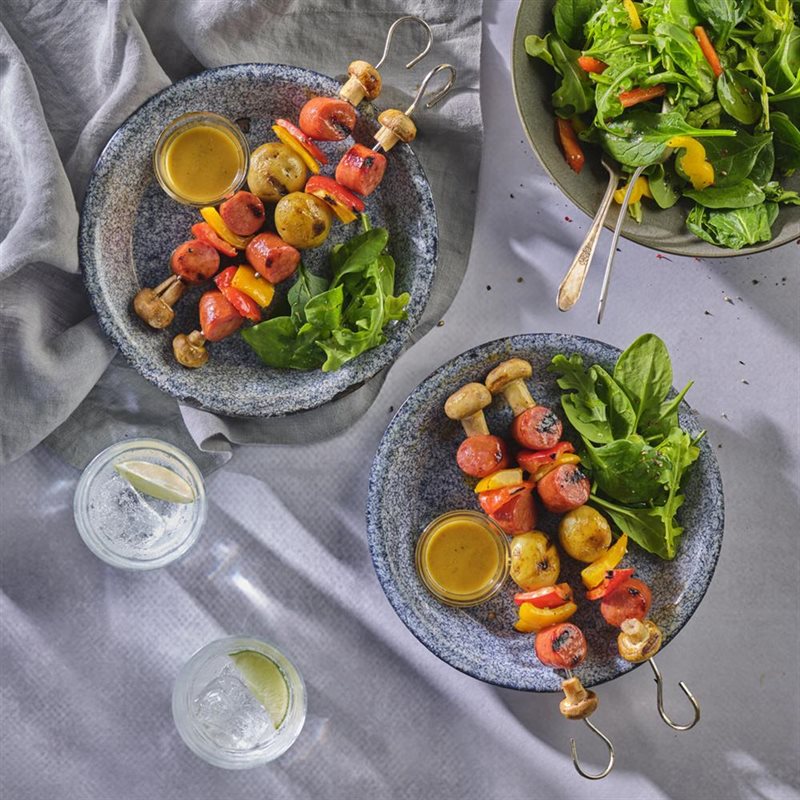 Smoked Sausage And Veggie Kabobs Recipe Ontario Pork