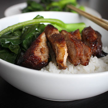 Oven-roasted char siu pork