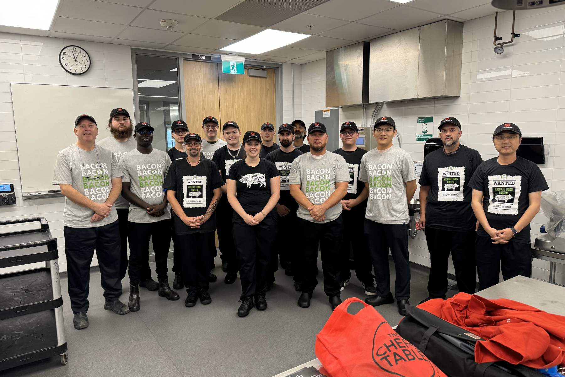 Fanshawe students proudly showing off Ontario-raised pork